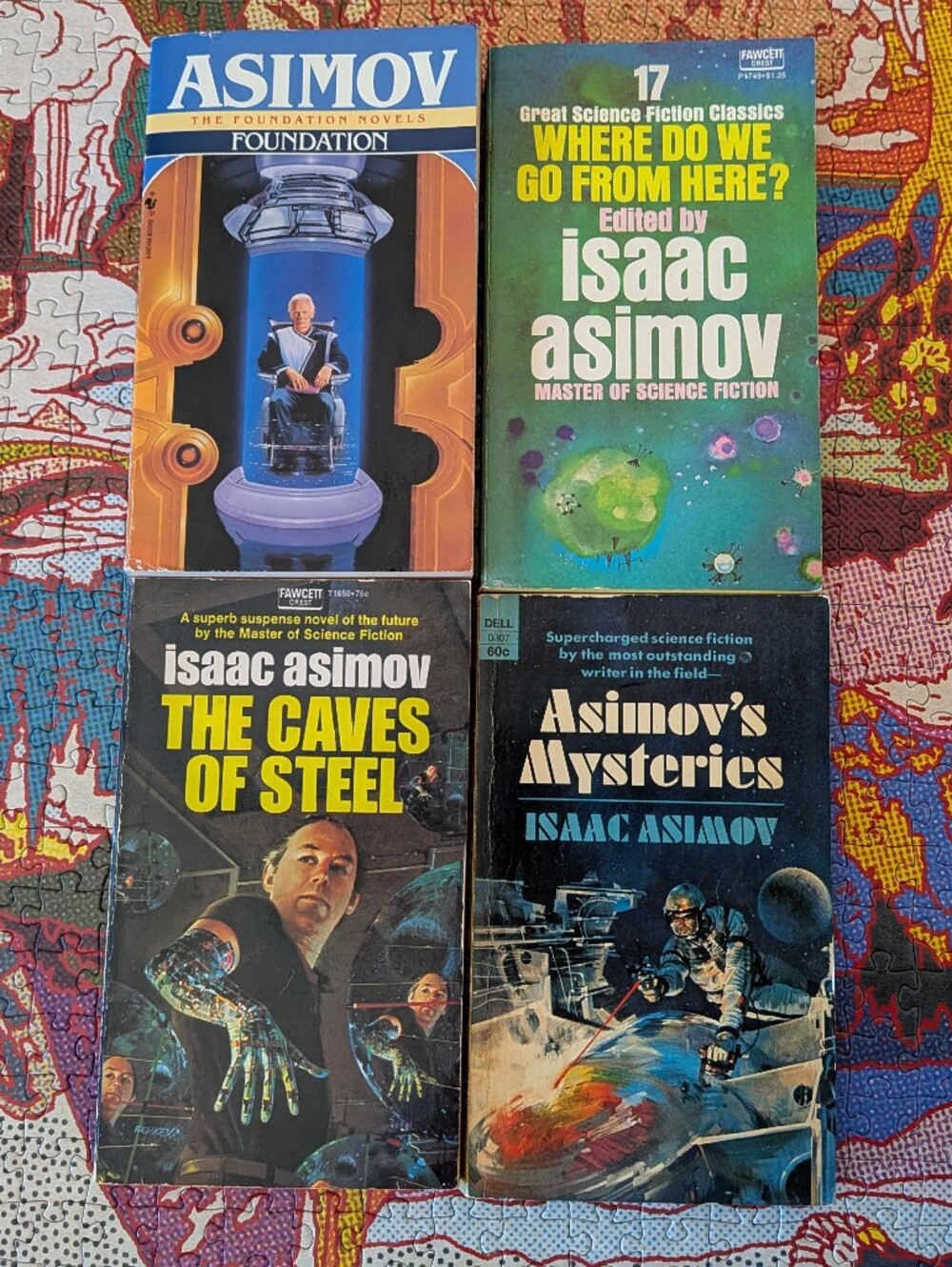 4 Vintage Sci-Fi Isaac Asimov Books